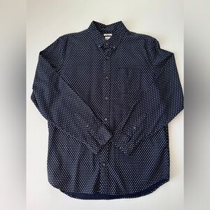 GAP Men's Dark Blue Patterned Shirt
